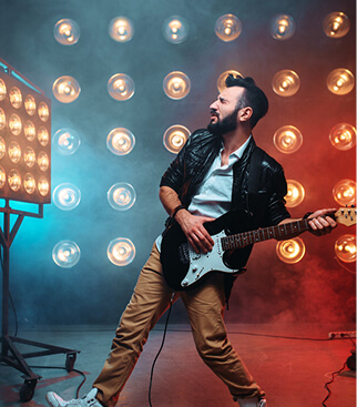 Concerto Davide Van De Sfroos allestimento audio luci