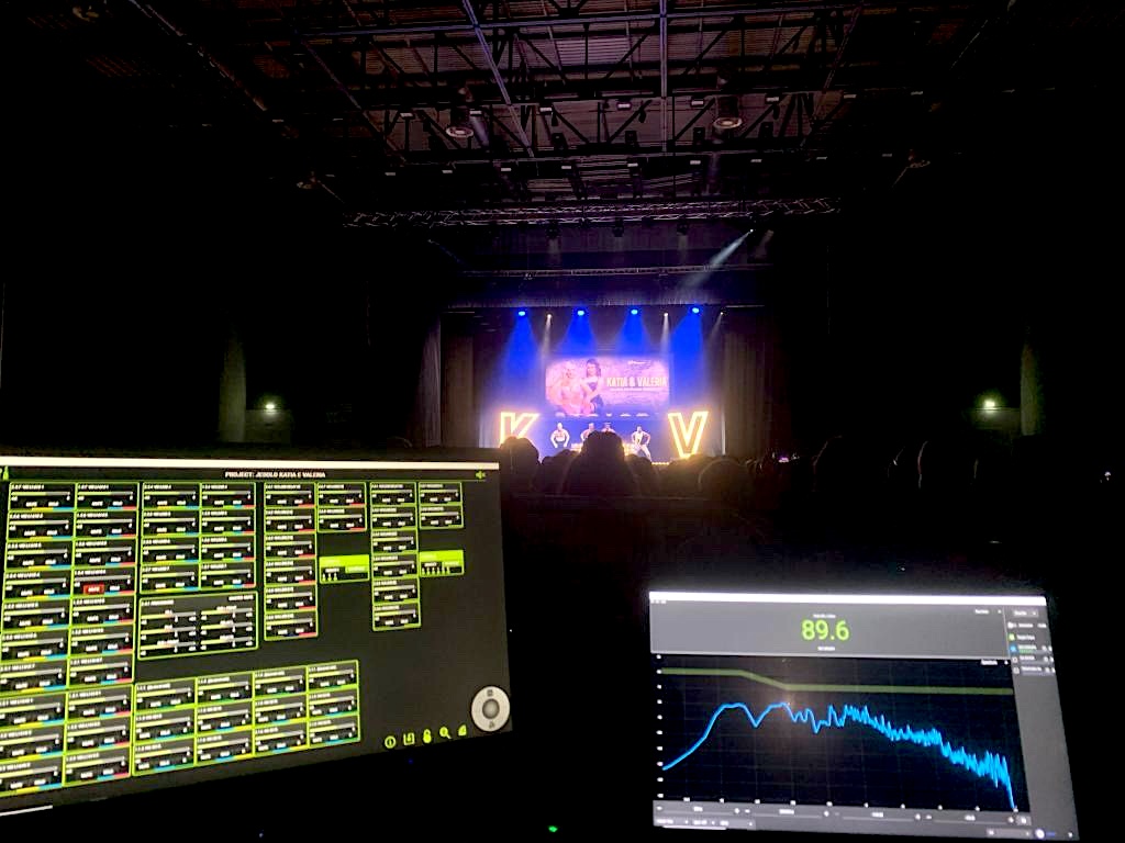 Setup luci concerto Davide Van De Sfroos